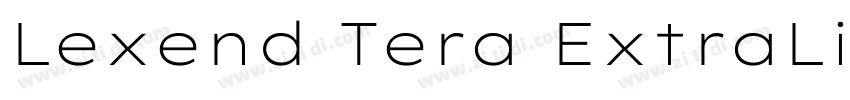 Lexend Tera ExtraLig字体转换 Lexend Tera ExtraLig字体转换